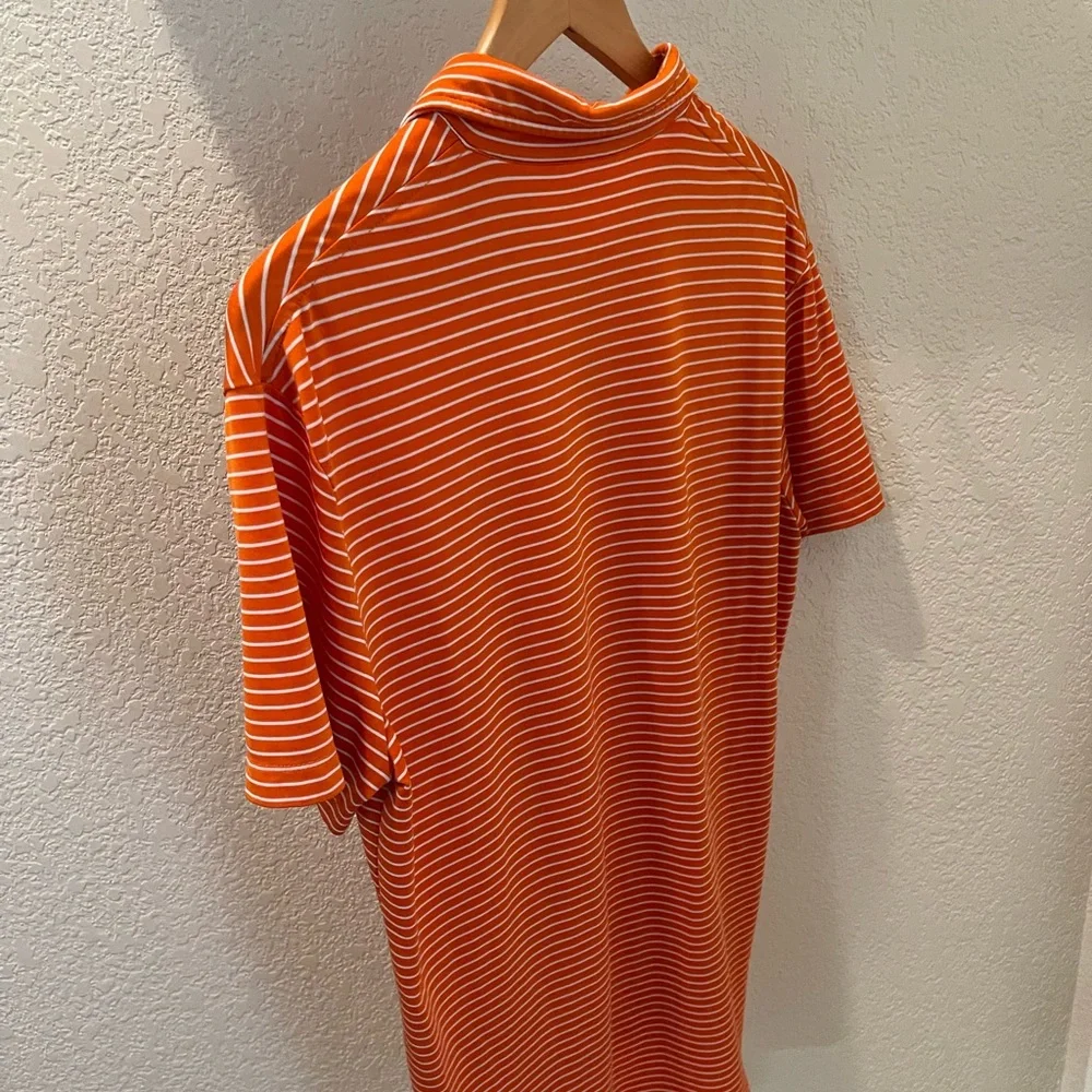 Dri-fit Style Orange Striped Polo - Picture 3 of 3